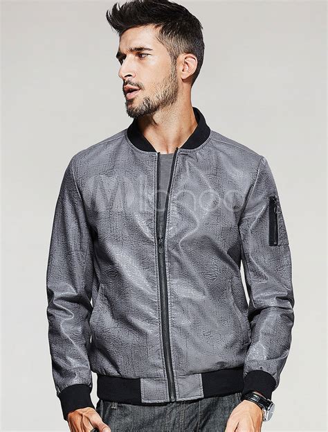 Oversize linen bomber jacket in Grey for Men 